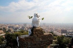 Schneemann am Turó Tres Creus