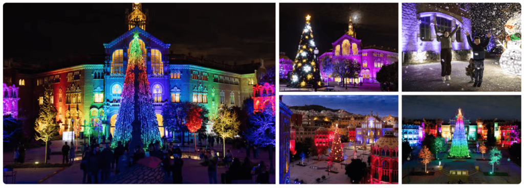Die Weihnachtsbeleuchtung von Sant Pau